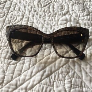 Alexander McQueen Sunglasses with Gold Etching